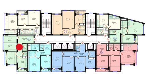 3-комнатная квартира 91.1 м²  5/21 этаж | Жилой комплекс Brilliant City