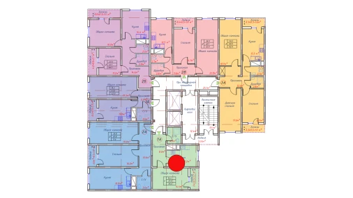 1-комнатная квартира 39.6 м²  8/16 этаж | Жилой комплекс TRINITY