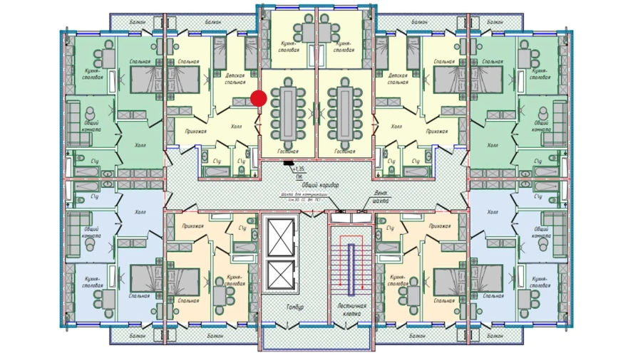 3-комн. квартира 81.04 м²  5/16 этаж | Жилой комплекс EKO PARK