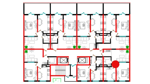 2-комнатная квартира 49.3 м²  2/12 этаж | Жилой комплекс Aman Residence