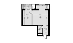2-комн. квартира 44.7 м²  8/12 этаж | Жилой комплекс NAVRUZ GROUP