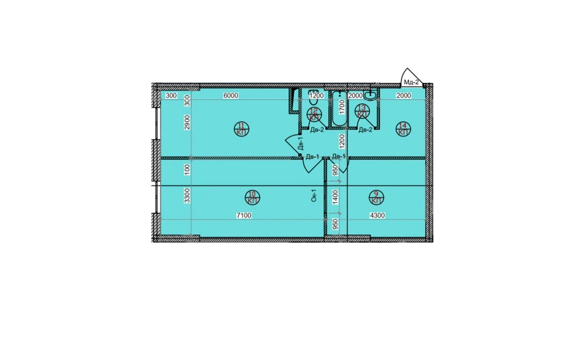 2-комнатная квартира 74 м²  1/9 этаж | Жилой комплекс Uchtepa Avenue