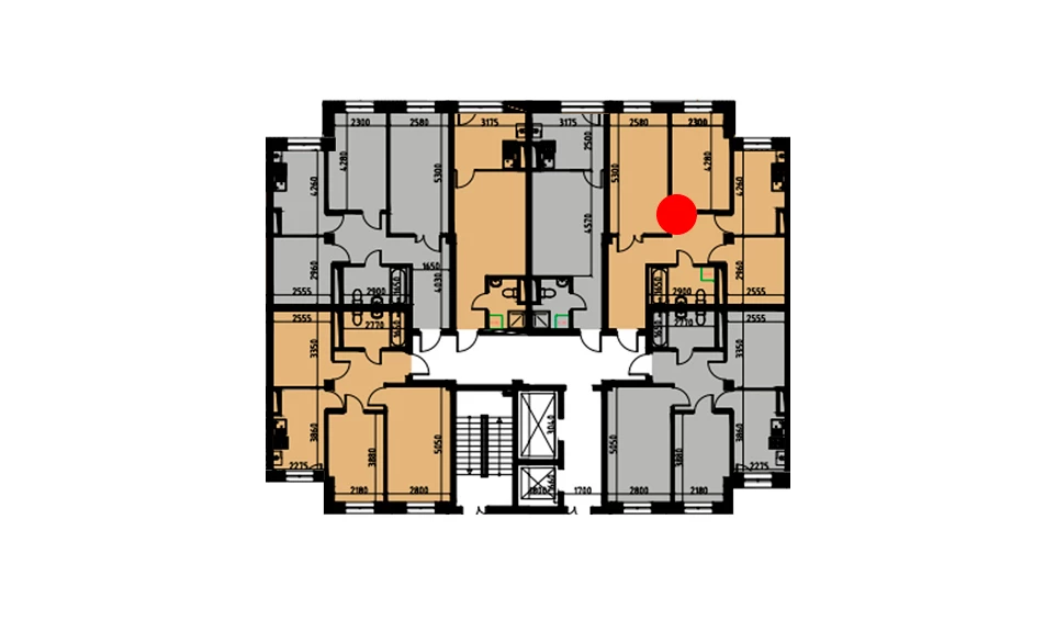 2-комн. квартира 66.09 м²  1/10 этаж | Жилой комплекс YANGIOBOD RESIDENCE