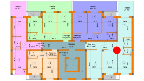 3-комнатная квартира 75.44 м²  2/7 этаж | Жилой комплекс SABZAVOT CITY