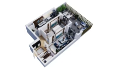 2-xonali xonadon 95.12 m²  3/16 qavat | Musaffo Turar-joy majmuasi