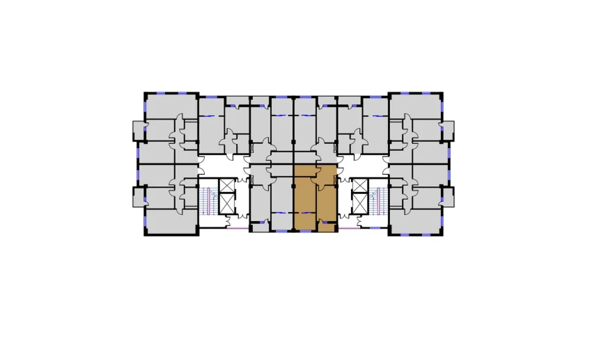 2-комнатная квартира 53.34 м²  12/16 этаж | Жилой комплекс BRILLIANT
