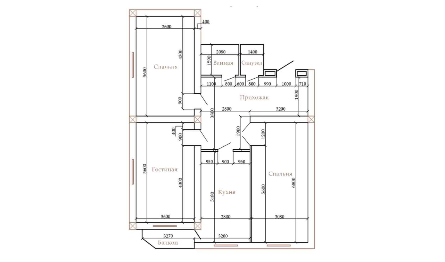 3-комн. квартира 124.8 м²  7/10 этаж | Жилой комплекс AZAMATOV GROUP