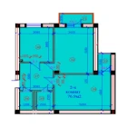 2-xonali xonadon 76.9 m²  2/7 qavat | G'IJDUVON CITY Turar-joy majmuasi