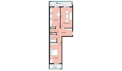 2-комн. квартира 64.44 м²  1/16 этаж | Жилой комплекс SOKIN DIYOR