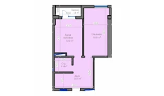 1-комн. квартира 51.3 м²  5/13 этаж | Жилой комплекс ORZU SAROYI