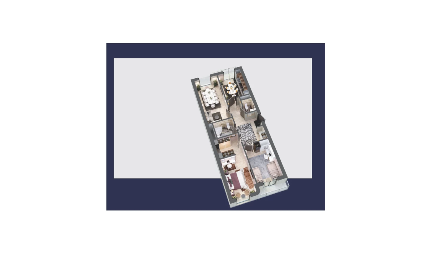 3-комн. квартира 92 м²  6/10 этаж | Жилой комплекс Aviasozlar Plaza