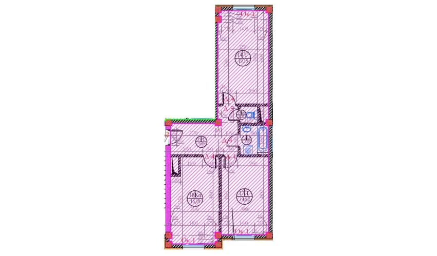 3-комнатная квартира 69.1 м²  1/8 этаж | Жилой комплекс Ziynat Capital