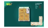1-комн. квартира 36.9 м²  9/9 этаж | Жилой комплекс MBG
