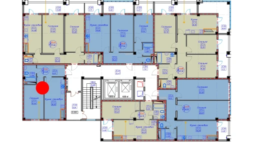 1-комнатная квартира 83.2 м²  1/12 этаж | Жилой комплекс SPUTNIK AVENUE