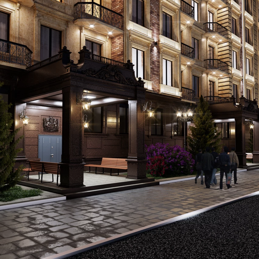 1-xonali xonadon 124.8 m²  1/10 qavat | AZAMATOV GROUP Turar-joy majmuasi