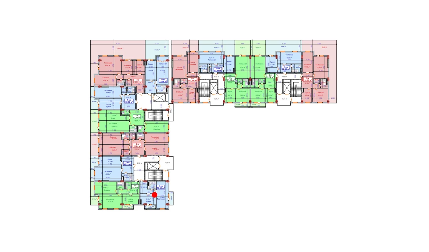1-комн. квартира 50.06 м²  2/9 этаж | Жилой комплекс SHAYX-UL OLAM