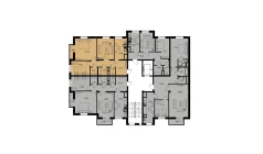 3-xonali xonadon 76.5 m²  2/9 qavat | MINGCHINOR Turar-joy majmuasi