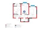 2-xonali xonadon 57.94 m² 14/16 qavat | Botanika Saroyi Turar-joy majmuasi 2-xonali xonadon 57.94 m² 14/16 qavat | Botanika Saroyi Turar-joy majmuasi