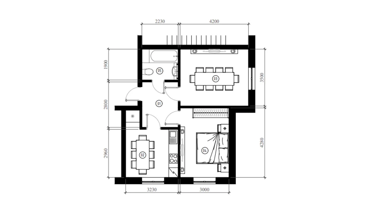 2-комн. квартира 48.5 м²  4/9 этаж | Жилой комплекс FIDOKOR