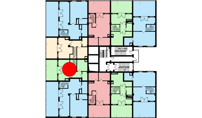 1-xonali xonadon 107.4 m²  16/16 qavat | Musaffo Turar-joy majmuasi