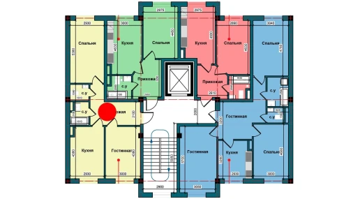 2-комнатная квартира 60.4 м²  2/9 этаж | Жилой комплекс NUR BARAKA