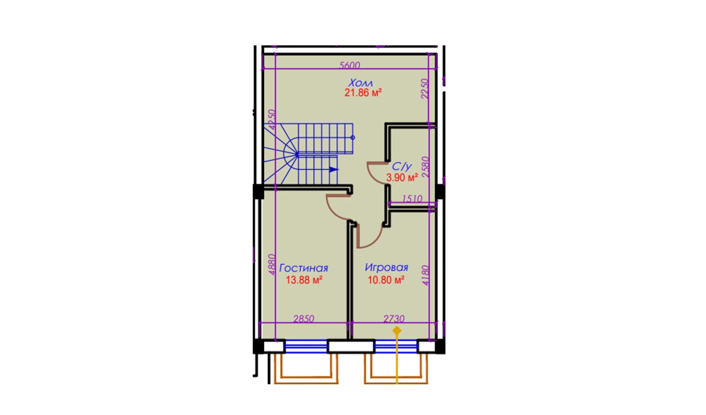 1-комн. квартира 50.44 м²  0/10 этаж | Жилой комплекс Ko'kcha-Oqtepa
