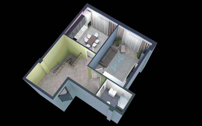 1-комн. квартира 112.8 м²  1/9 этаж | Жилой комплекс YANGI AVLOD