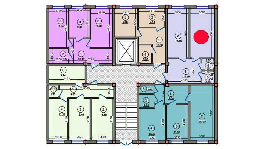 2-xonali xonadon 50.07 m²  1/10 qavat | Qibray City Turar-joy majmuasi