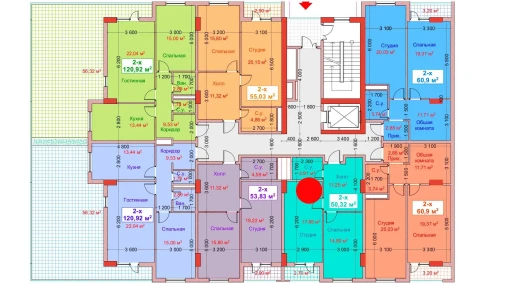 2-xonali xonadon 50.32 m²  3/8 qavat | CAPITAL AVENUE Turar-joy majmuasi