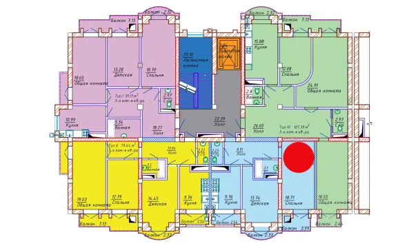 2-комнатная квартира 56.45 м²  8/10 этаж | Жилой комплекс Samarqand Park Avenue