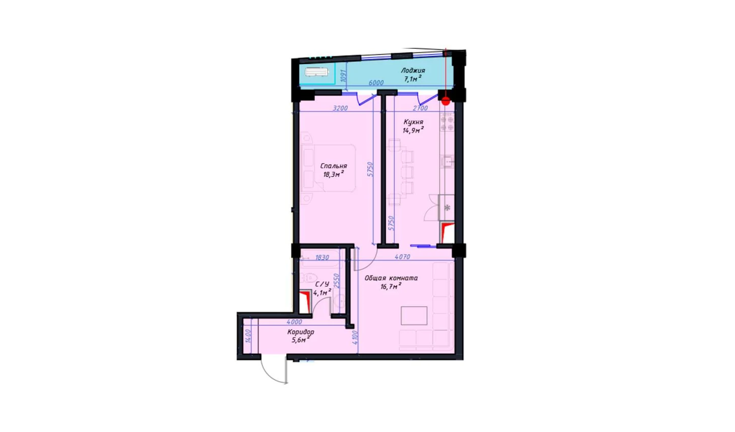 2-xonali xonadon 66.7 m² 13/13 qavat | Avia Palace Turar-joy majmuasi 2-xonali xonadon 66.7 m² 13/13 qavat | Avia Palace Turar-joy majmuasi
