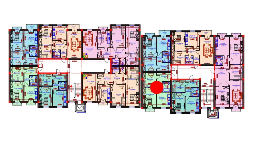 2-xonali xonadon 58.5 m²  10/10 qavat | AFROSIYOB Turar-joy majmuasi