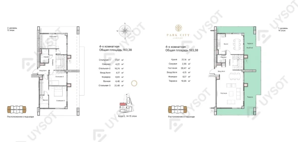 8-xonali xonadon 326.76 m²  14/15 qavat | Park City Labzak Turar-joy majmuasi