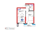 2-комн. квартира 41.94 м²  3/16 этаж | Жилой комплекс BI SAN'AT