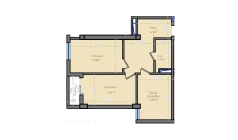 2-xonali xonadon 66.8 m²  4/13 qavat | ORZU SAROYI Turar-joy majmuasi