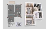 2-комн. квартира 43.5 м² 3/12 этаж | Жилой комплекс ELITE BUILDINGS 2-комн. квартира 43.5 м² 3/12 этаж | Жилой комплекс ELITE BUILDINGS