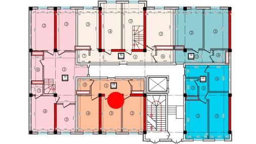 2-xonali xonadon 56.44 m²  1/10 qavat | Ko'kcha-Oqtepa Turar-joy majmuasi