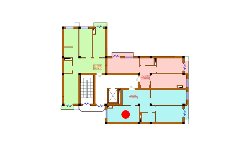 2-комнатная квартира 92.1 м²  4/10 этаж | Жилой комплекс Aviasozlar Plaza