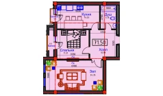 2-xonali xonadon 71.5 m²  4/8 qavat | BAHOR Turar-joy majmuasi