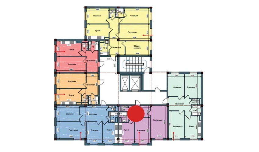 2-xonali xonadon 68.1 m²  2/10 qavat | NUR BARAKA Turar-joy majmuasi