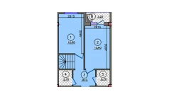 1-xonali xonadon 43.9 m²  9/10 qavat | Qibray City Turar-joy majmuasi