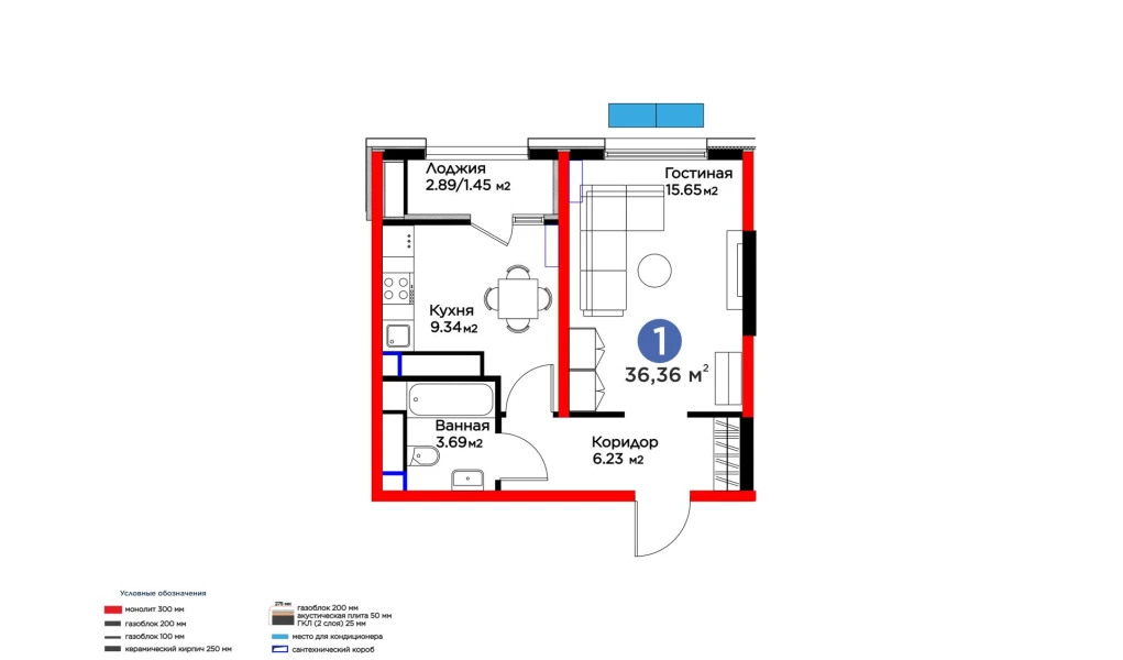 1-xonali xonadon 36.36 m² 16/16 qavat | Botanika Saroyi Turar-joy majmuasi 1-xonali xonadon 36.36 m² 16/16 qavat | Botanika Saroyi Turar-joy majmuasi