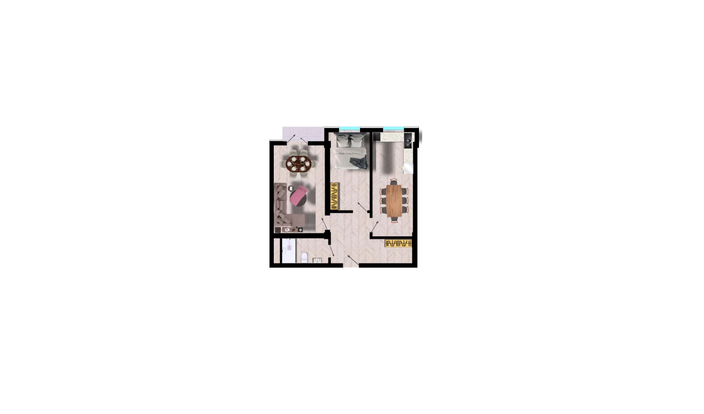 2-комн. квартира 63.6 м²  5/10 этаж | Жилой комплекс Ko'kcha-Oqtepa
