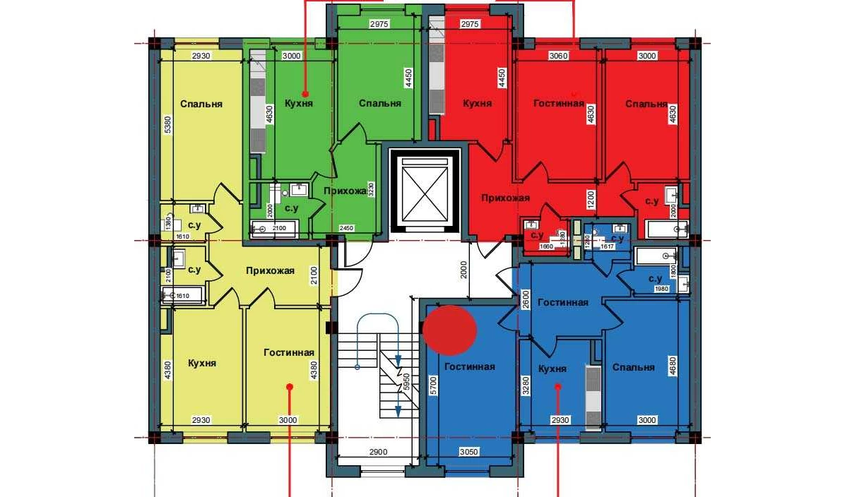 2-комн. квартира 58.5 м²  2/9 этаж | Жилой комплекс NUR BARAKA