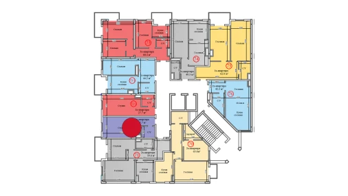 1-комнатная квартира 27.7 м²  13/14 этаж | Жилой комплекс Al-Barakat