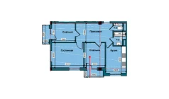 3-комн. квартира 77.3 м²  8/10 этаж | Жилой комплекс NUR BARAKA