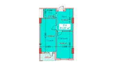 2-xonali xonadon 51.27 m²  5/8 qavat | CAPITAL AVENUE Turar-joy majmuasi
