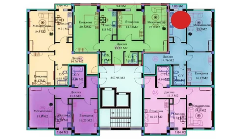 2-xonali xonadon 66.9 m²  12/12 qavat | Sokin city Turar-joy majmuasi