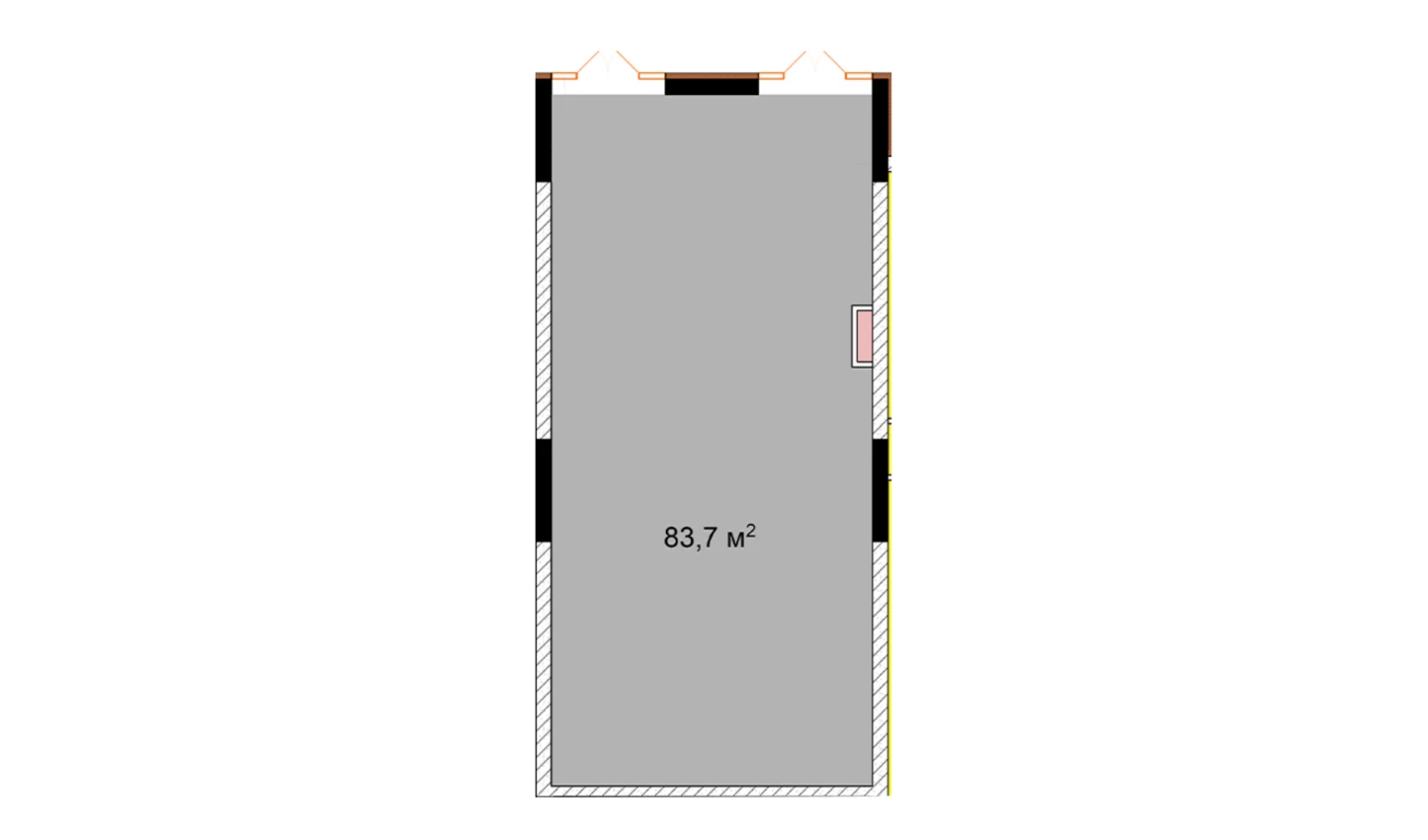 1-xonali xonadon 83.7 m²  1/10 qavat | Uchtepa Avenue Turar-joy majmuasi