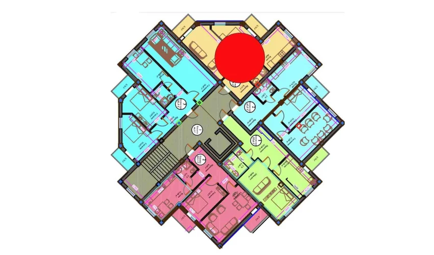 2-комнатная квартира 56.45 м²  7/11 этаж | Жилой комплекс ANHOR AVENUE